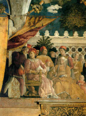 Andrea Mantegna,Camera degli Sposi,particolare della corte