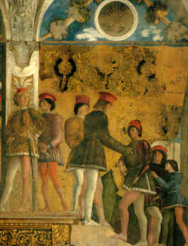Andrea Mantegna,Camera degli Sposi,particolare della corte