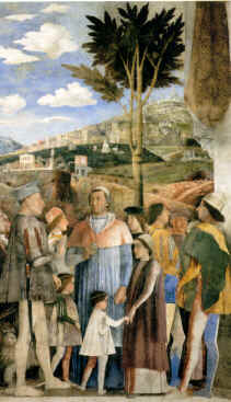 Andrea Mantegna,Camera degli Sposi,incontro a Bozzolo