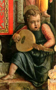 Andrea Mantegna,Pala di San Zeno,particolare