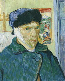 V. van Gogh, Autoritratto con stampa giapponese